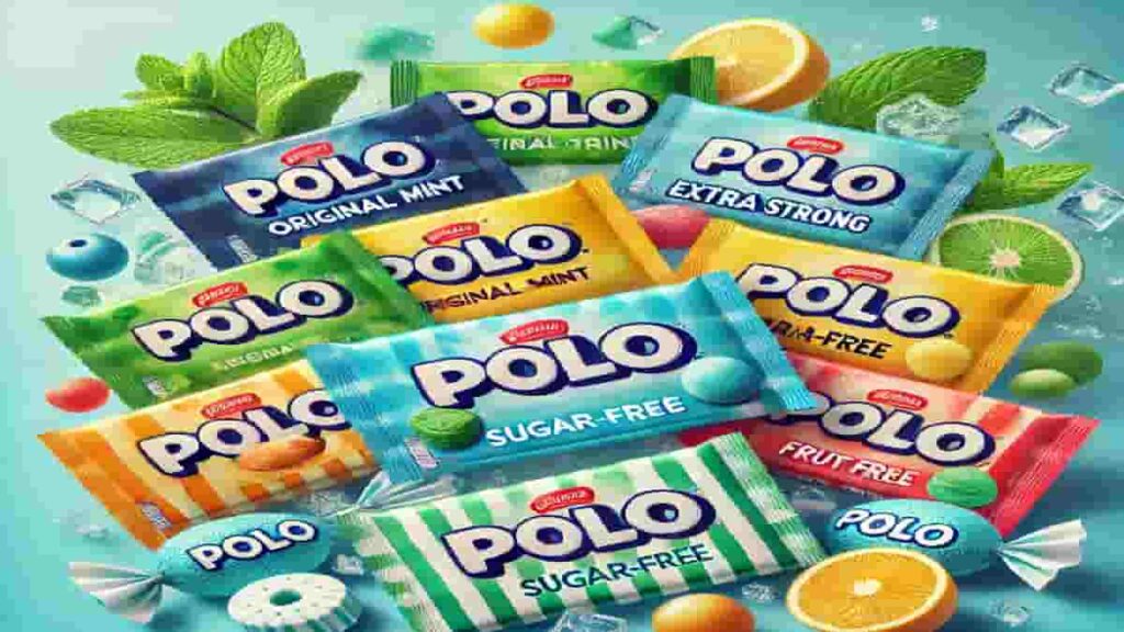 iconic ring shaped mints showing different polo candy flavours