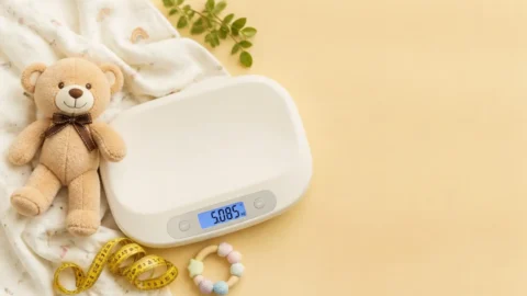 Indian baby weight chart showing normal birth weight and month-wise growth for boys and girls