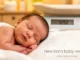 "A newborn baby girl or boy resting on a blanket, representing normal newborn weight tracking in the first 30 days.