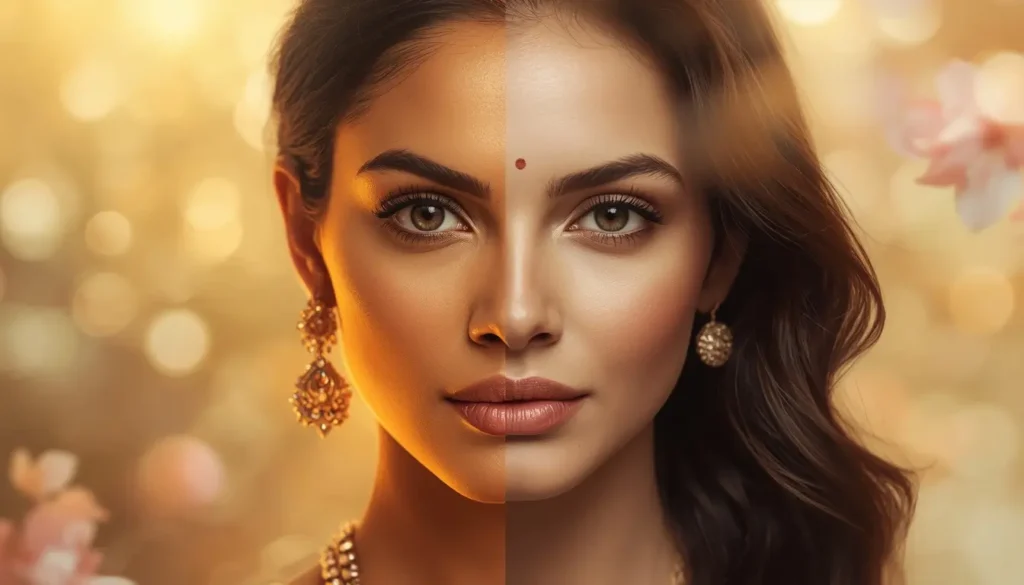 A beautiful representation of mixed-heritage celebrities who are half Indian and half white.